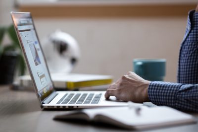 Man using a laptop